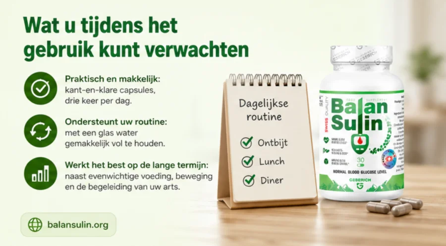 Balansulin — capsule ingenomen met een glas water
