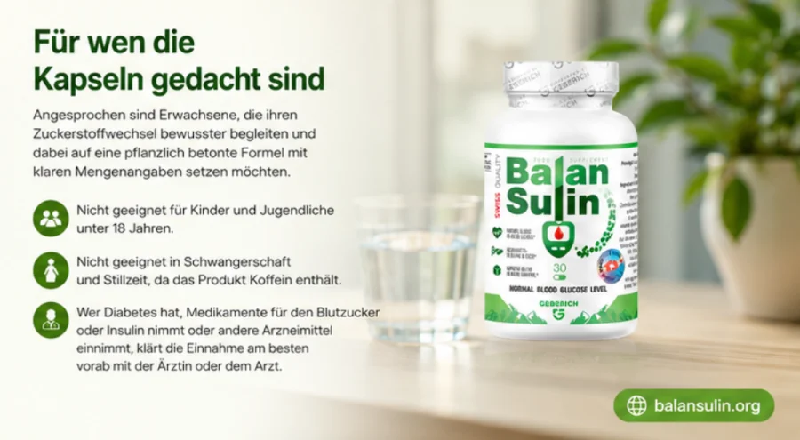 Balansulin — Kapseln für Erwachsene, die ihren Zuckerstoffwechsel begleiten
